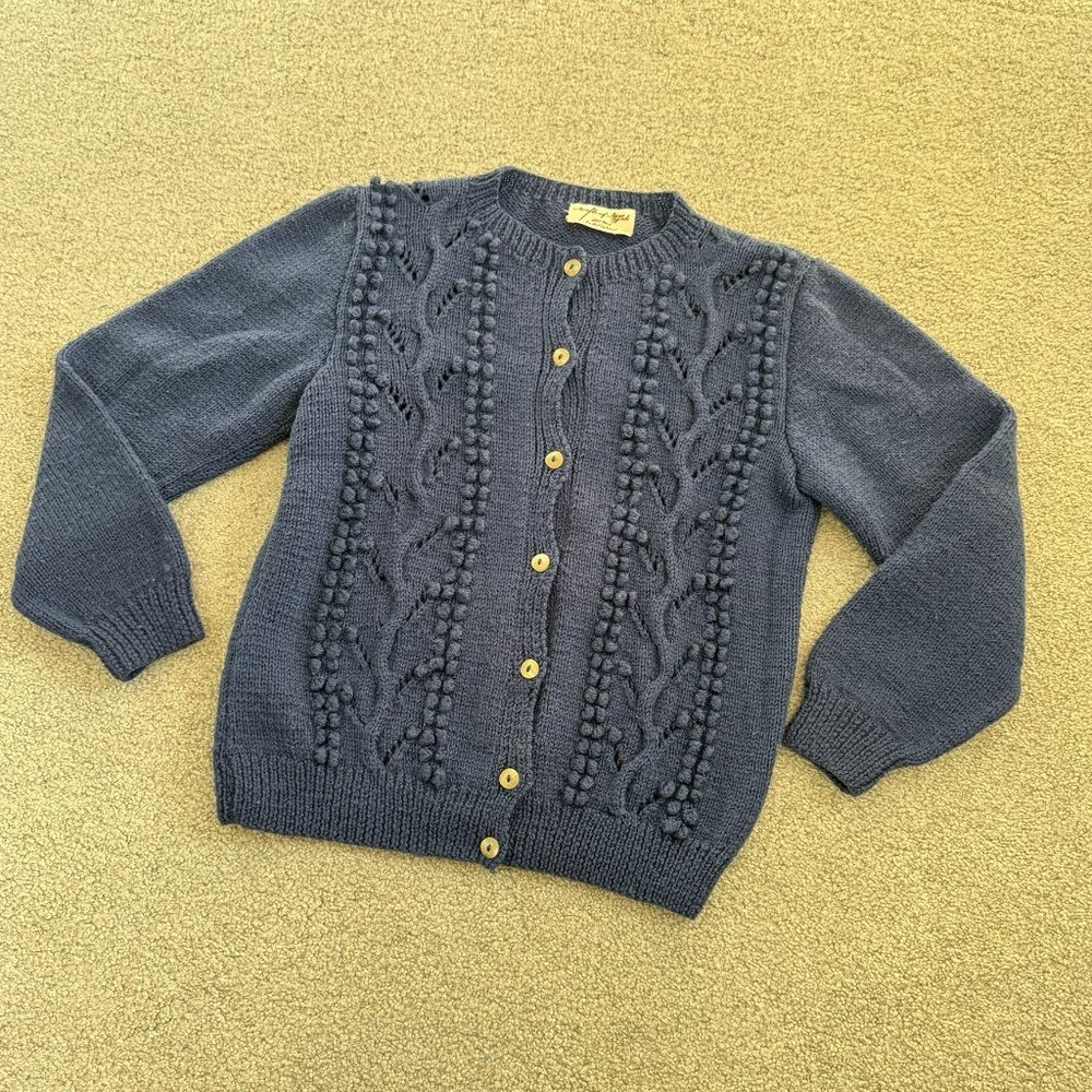 * North of New York Vintage 80s Sweater 100% Wool Cottagecore MEDIUM - 1I1785 - Picture 1 of 3